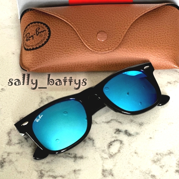 RayBan (Store Display) Wayfarer Blue Mirror RB2140 - Picture 7 of 17